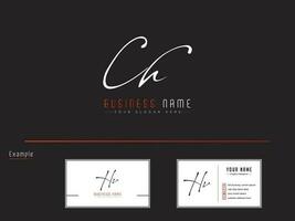iniciais CH luxo carta logotipo, assinatura CH logotipo carta vetor