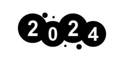 2024 Novo ano logotipo texto Projeto. 2024 número Projeto modelo. calendário simples ícone vetor