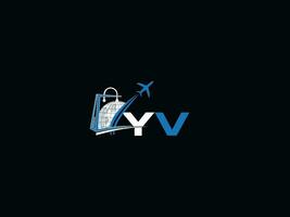 logótipo yv carta logotipo, abstrato yv viagem logotipo ícone para o negócio vetor