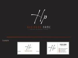 iniciais hp assinatura logotipo, tipografia luxo hp logotipo ícone vetor