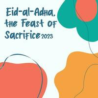 eid al adha 2023 fundo Projeto vetor