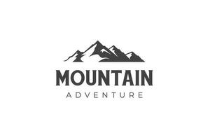 montanha panorama silhueta gráfico elemento para ao ar livre viagem aventura vintage logotipo Projeto vetor