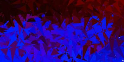 pano de fundo vector azul e vermelho escuro com formas caóticas.