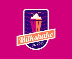 Logotipo do milk-shake de jantar vetor