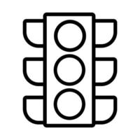 ícone de estilo de linha de semáforo vetor