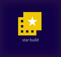 único estrelado construção logotipo. moderno Projeto cor. comece construção e habitação conceito logotipo modelo. vetor. vetor