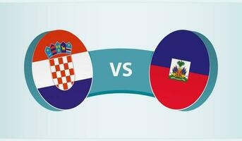 Croácia versus Haiti, equipe Esportes concorrência conceito. vetor
