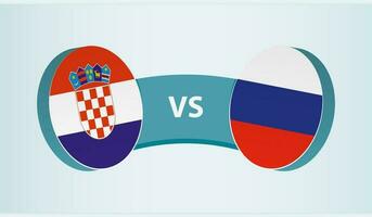 Croácia versus Rússia, equipe Esportes concorrência conceito. vetor