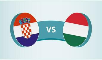 Croácia versus Hungria, equipe Esportes concorrência conceito. vetor
