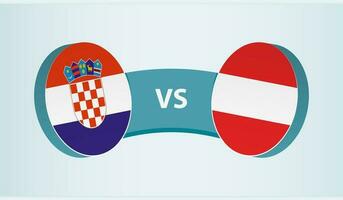 Croácia versus Áustria, equipe Esportes concorrência conceito. vetor