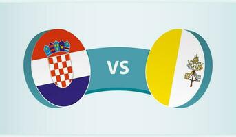 Croácia versus Vaticano cidade, equipe Esportes concorrência conceito. vetor