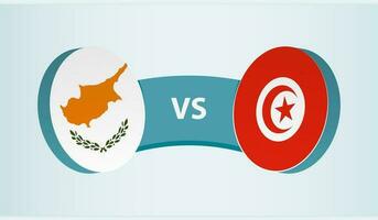 Chipre versus Tunísia, equipe Esportes concorrência conceito. vetor