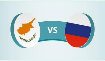 Chipre versus Rússia, equipe Esportes concorrência conceito. vetor