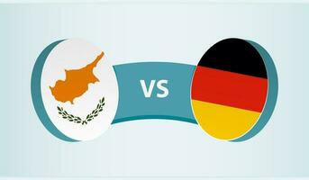 Chipre versus Alemanha, equipe Esportes concorrência conceito. vetor