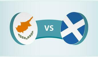 Chipre versus Escócia, equipe Esportes concorrência conceito. vetor