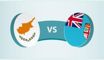 Chipre versus Fiji, equipe Esportes concorrência conceito. vetor