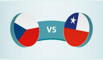 tcheco república versus Chile, equipe Esportes concorrência conceito. vetor