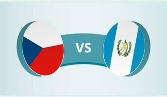 tcheco república versus Guatemala, equipe Esportes concorrência conceito. vetor