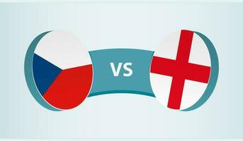 tcheco república versus Inglaterra, equipe Esportes concorrência conceito. vetor
