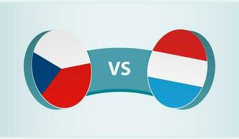 tcheco república versus Luxemburgo, equipe Esportes concorrência conceito. vetor