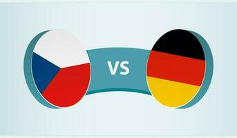 tcheco república versus Alemanha, equipe Esportes concorrência conceito. vetor