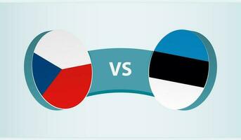 tcheco república versus Estônia, equipe Esportes concorrência conceito. vetor