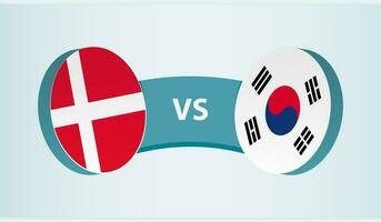 Dinamarca versus sul Coréia, equipe Esportes concorrência conceito. vetor