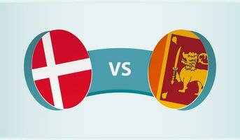 Dinamarca versus sri lanka, equipe Esportes concorrência conceito. vetor