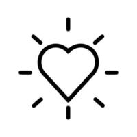 ícone de estilo de linha de amor de coração vetor