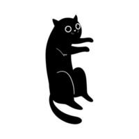 ilustração de gato preto vetor