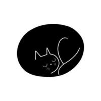 ilustração de gato preto vetor