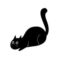 ilustração de gato preto vetor