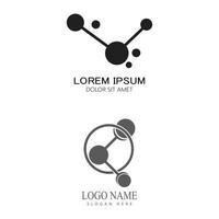 molécula símbolo logotipo modelo ilustração vetorial design vetor