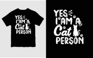 sim Eu sou uma gato pessoa t camisa Projeto livre vetor