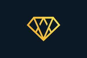 diamante gema joalheria logotipo Projeto vetor