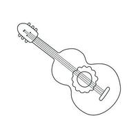 vetor ilustração do uma guitarra dentro rabisco estilo.