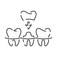 dental ou dentista vetor linha ícone. saúde Cuidado, remédio e médico editável AVC. hospital dente.