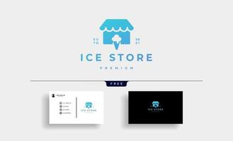 vetor de design de logotipo de loja de sorvete em casa