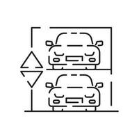 linha ícone estacionamento símbolo vetor para carro, transporte, serviço e veículo ou tráfego.