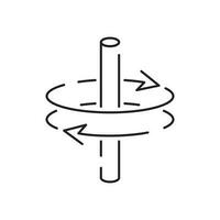 acadêmico disciplinas física Ciência linha ícone, vetor ilustração Educação teste instrumentos.