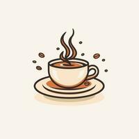 café copo vetor logotipo design, premium café fazer compras logotipo. cafeteria caneca ícone,