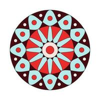 colorida étnico volta ornamental mandala. vetor