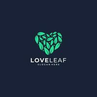 amor folha forma logotipo Projeto vetor