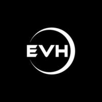 design de logotipo de carta evh na ilustração. logotipo vetorial, desenhos de caligrafia para logotipo, pôster, convite, etc. vetor