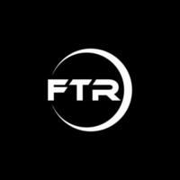 design de logotipo de letra ftr na ilustração. logotipo vetorial, desenhos de caligrafia para logotipo, pôster, convite, etc. vetor