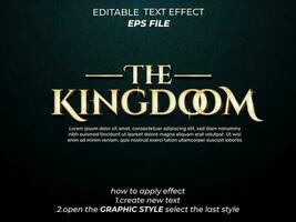 reino texto efeito, tipografia, 3d texto. vetor modelo