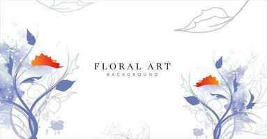 uma vetor ilustração do floral arte fundo com cópia de espaço