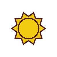 ícone de estilo simples de sol de verão vetor