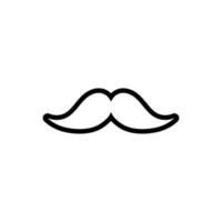 ícone de estilo de linha de bigode de barbearia vetor