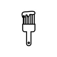 ícone isolado de construção de ferramenta de pincel vetor